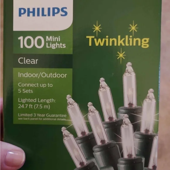 Warm White Holiday String Lights TWINKLING - Picture 2 of 3